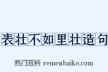 表壮不如里壮造句是什么意思的图片